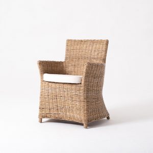 CR27 | Wickerworks Bishop Dining Chair w/ cushion  (Set of 2)