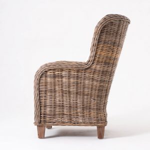 CR44 | Wickerworks King Chair w/ seat & back cushions
